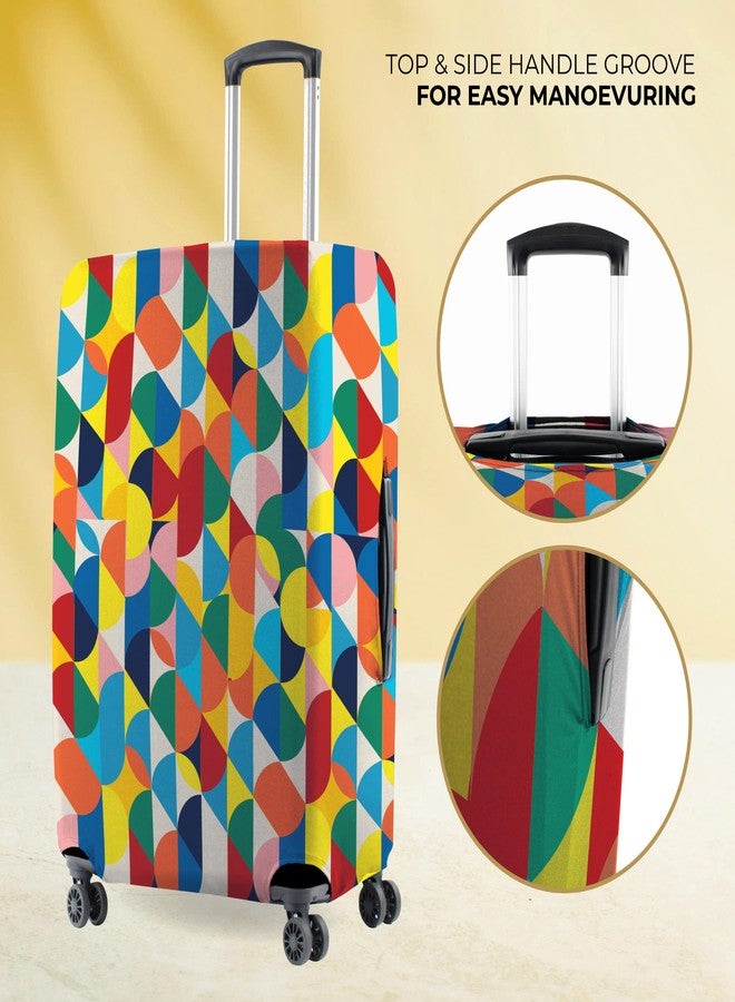 Nasher Miles Polyester 75 (28 Inch) Large Protective Luggage Cover - Polka Design - Image 4